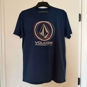 Volcom Stone Men’s XL Navy Tee with Logo Design